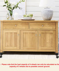 Rock Solid 1.5 Inch Nylon Swivel Casters With Positive Locking Brakes Whisper Quiet on wooden cabinet in home setting