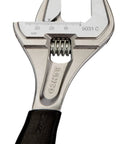 8 Inch SAE Big Mouth Adjustable Wrench With Wide Jaw And Slim Head, True Ergo Grip For Tight Spaces, A Beast For Maintenance, Plumbing And Electrical Repairs, Easy To Use In Cramped Sinks And Panels, close-up front view
