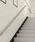Heavy Duty Stainless Steel Handrail For Stairs And Decks Round Pipe Railing System Wall Mounted on indoor staircase