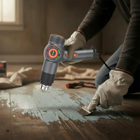 Beast 1800W Heat Gun With Fast Heating, LED Temperature Display, used for paint stripping on wooden surface