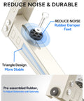 Close-up of Built Like A Tank Mini Split Wall Mounting Bracket for Ductless AC, showcasing rubber damper feet and triangle design.