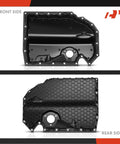Lower Engine Oil Pan Sump With Drain Plug For Audi A3 S3 TT And Volkswagen Golf GTI Alltrack 2015-2019 front and rear view