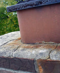 Elastomeric Waterproof Chimney Crown Repair Sealant For Masonry Trowelable Coating With Natural Concrete Finish on damaged chimney crown
