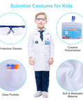 Kids Science Experiment Kit With Lab Coat Dress Up Costume And Role Play Fun, Hands On STEM Activities For Boys And Girls 6 Plus