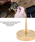 Watch Balance Wheel Bracket Copper Holder For Repairs, portable balance tack repair tool with sturdy spring support shown