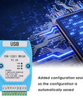 Usb To Can Converter With Optical Isolation TvS Protection And Plug And Play Data Conversion Protocol for Industrial Automation shown with circuit background