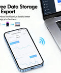 WiFi Thermometer Hygrometer Real Time Temperature And Humidity Sensor For Smart Home Nursery Greenhouse And Storage Remote Monitoring Via Smart Life Tuya App Over 2.4GHz WiFi No Hub Needed on phone and laptop