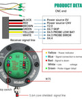 Rock Solid High Precision 3D Trigger Edge Finder CNC Touch Probe connection details including signal lines and indicator lights.
