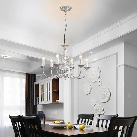 Vintage Farmhouse Crystal Branch Chandelier Bronze 9 Light Rustic Pendant Lights For Dining Room Living Room Kitchen Bedroom And Restaurant French Country Style Ceiling Fixture