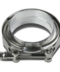 3.5 Inch ID Stainless Steel V Band Clamp Kit With Aluminum Flanges And 10 Mm Lock Bolt Bolt On Ready Universal Fit On 3.5 Inch OD Tubing
