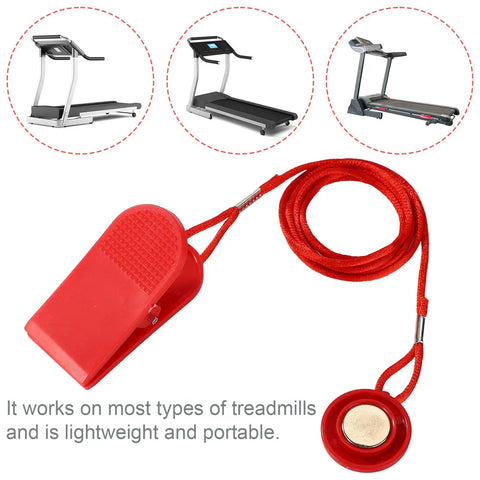 Two Pack Universal Treadmill Magnetic Safety Keys Red Emergency Stop Clips with powerful magnets for most running machines.