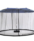 Mosquito Net For Patio Umbrella 15Ft Black, Double Sided Canopy Netting For 10x10 Ft Gazebo, outdoor mesh screen