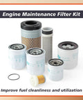 Maintenance Filter Kit For RTV X900 HST Utility Tractors And Kubota Select Models parts displayed on white surface
