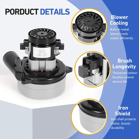 Beefed Up 119992-00 Vacuum Motor For Beam Lamb Central Vacuum Cleaners 2 Stage 120V 1200W features and design details