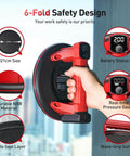 Cordless Vacuum Lifter For Glass And Tile With 21 Cm NBR Base 440 Lbs Max Load Heavy Duty Electric Suction Cups LCD Display