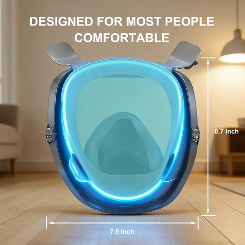 Full Face Respirator With Filters for Sanding, Painting, Spraying and Welding, front view showing adjustable silicone facepiece.