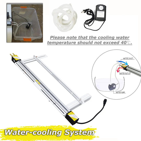 INTSUPERMAI Acrylic Plastic Bender 23.6 Inch Manual PVC Strip Heater coolant system with water pump and tubing for sign making.