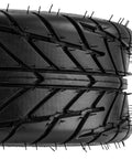 Close-up of tread on Two Pack 16 By 8 By 7 ATV UTV Tire Set Four Ply All Terrain Replacement For Quad Go Kart Off Road