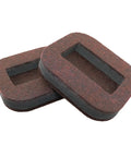 Brown Felt Caster Cup Floor Protectors 5 Pack for Furniture and Chairs with EVA and ABS base, side view showing non-slip material.