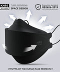 Black KN95 Face Mask with 3D Ergonomic Design, 95% Filtration, for Adults and Teens, Disposable, Ideal for Everyday Protection