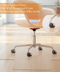Heavy Duty Office Chair Mat For Hardwood And Tile Floors Easy Glide Under Desk Protector For Home Office Rolling Chairs 36 By 48 Inch With Lip Thick Anti Slip Floor Mat To Prevent Scratches And Wear visible under a rolling chair on hardwood.