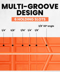 6 Inch Magnetic Soft Vise Jaws Cover Pads For Clamping And Holding Heavy Duty TPU Jaw Pads With Multi Groove Design To Protect Delicate Surfaces While Gripping Tight Ideal For DIY Home Workshop And Hobby Projects; orange 6-slot TPU pad