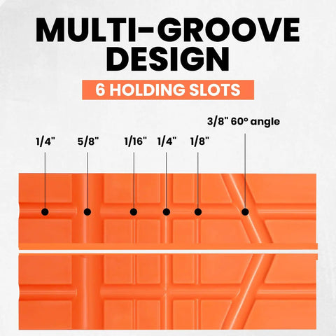 6 Inch Magnetic Soft Vise Jaws Cover Pads For Clamping And Holding Heavy Duty TPU Jaw Pads With Multi Groove Design To Protect Delicate Surfaces While Gripping Tight Ideal For DIY Home Workshop And Hobby Projects; orange 6-slot TPU pad