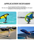 Multipurpose Inflatable Wing Surfing Kite With Clear View Window And Storage Bag used in various water and land activities