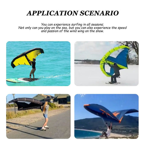 Inflatable Wing Foil For Beginners 54 Sq Ft Wind Wing Kite For Wingfoiling And Windsurfing in various surfing scenarios