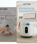 Heavy Duty Self Adhesive Caster Wheels And Appliance Rollers For Kitchen Countertop Sliding With 360 Degree Swivel shown on an appliance for easy movement.