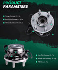 Front Wheel Bearing Hub Assembly Kit Plug And Play With ABS For Nissan Pathfinder 2005 To 2012 Frontier 2005 To 2016 Xterra 2005 To 2015 Suzuki Equator 2009 To 2012 6 Lug Direct Fit OE Style shown with dimensions and ABS sensor