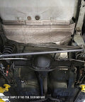 Heavy Duty Adjustable Panhard Bar For Camaro Firebird F Body Rear Suspension Tuning Matte Black Dom Steel With Chromoly Adapters visible installed undercarriage view.