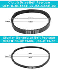 Starter Generator And Drive Belt Kit For Yamaha Gas Golf Carts G2 G5 G8 G9 G11 G14 G16 G22 G29 2012 Up Replace OEM J55 G6241 00