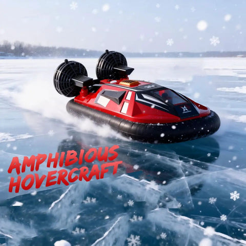 Beginner Friendly Remote Control Hovercraft Boat Amphibious RC Watercraft With Dual Motors 15KMH Speed Walking On Ice And Land