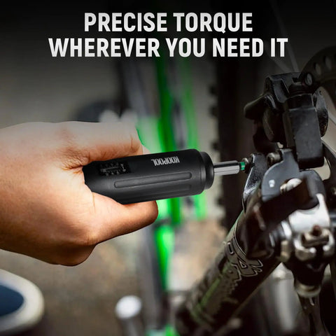 All-In-One 46-Piece Torque Screwdriver Kit With 1/4 Inch Drive, Adjustable 10-70 In-Lbs, Includes 40 S2 Bits And 5 CR-V Nut Drivers, Portable Case For Electronics, Bike, DIY And Repair, Orange used on a bike