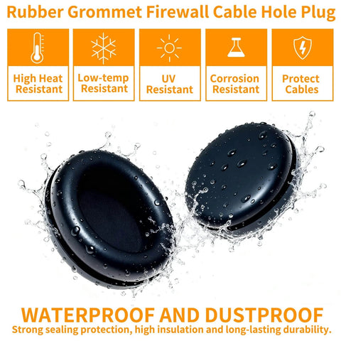 70 Pack Rubber Grommet Kit With 7 Sizes For Wiring Automotive And Home Improvement Includes Durable Weather Resistant Firewall Hole Plugs Grommets