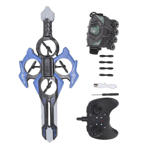 RC Airplane Drone With Glove Recognition LED Light Gyro Stabilized EVA Foam For Indoor And Outdoor Flying, Beginner Friendly