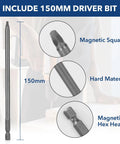 150mm drive bit for Pocket Hole Screws Size Eight By Two Zinc Coarse Thread Wood Screws With Washer Head included