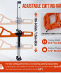 Upgraded Drywall Cutter With Dual Bearing System, Foldable Sheetrock Cutting Tool, 0.6 To 24 Inch Adjustable For 1/4 To 5/8 Inch Boards, Precision Sheetrock Cutter With 10 Blades And Carrying Bag, orange angle view