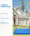 Durable Non Slip Swing Seat With Adjustable Rope For Tree Or Outdoor Backyard Play No Fuss Setup, Kid Safe, Blue PTE swing