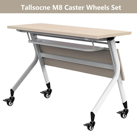 Caster Wheels Set Of Twelve 2 Inch Heavy Duty Swivel Casters With Dual Brakes And M8 Threaded Stem 400 Pound Capacity For Desk