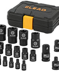 Inverted E Torx Socket Set For Impact Wrench 1/2 3/8 1/4 Drives With Storage Case Pro Grade Chrome Vanadium Build E4 To E24