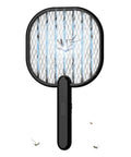 Ultimate 3500V Bug Zapper Handheld Electric Fly Swatter With 5 Layer Protection Grid shown with flying insects in view