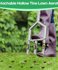 Manual Push Core Aerator Tool For DIY Friendly Healthier Lawn Care With Hollow Tine Inserts Three Replaceable Tines