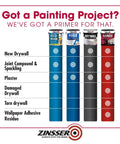 Comparison chart featuring primers for drywall, including Gardz Water-Based Problem Surface Sealer 1 Gal Clear Interior Sealer For Drywall Repairs.