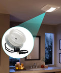 Replacement Motor Assembly For QT100 And QT110 Series Fans Compatible With 0696B000, 1400 RPM, 115V, 60Hz, shown installed