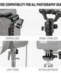 Heavy Duty L Handle Thumb Screw Kit 6 Pack M5 And M6 Camera Screws on camera cage, gimbal stabilizer, light stand, and action cam mount.
