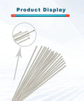 Silver Brazing Rods For Brass And Aluminum Welding, 25 Rods, 9.84 In Long By 0.04 In Diameter, detailed view and tube packaging