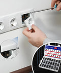 Person using Nylon Spacer Assortment Kit For Circuit Boards Non Threaded Black Standoff Washers with 7mm Outer Diameter and more.