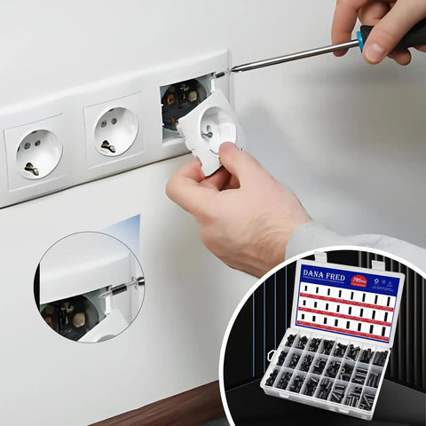 Person using Nylon Spacer Assortment Kit For Circuit Boards Non Threaded Black Standoff Washers with 7mm Outer Diameter and more.